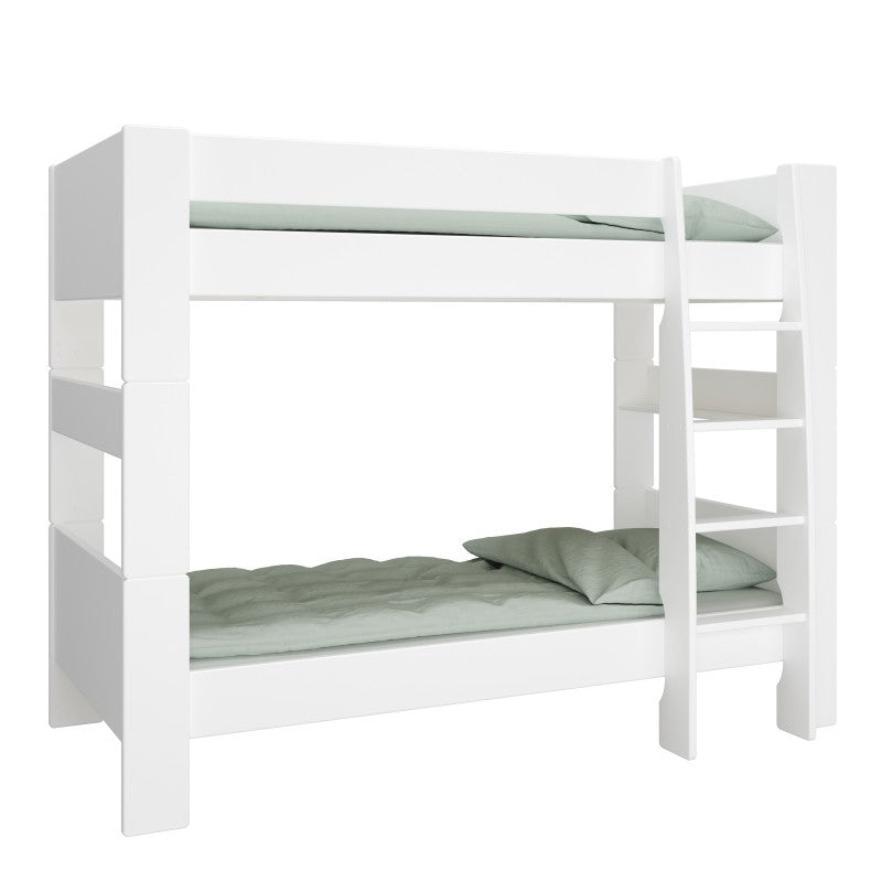 Steens for Kids Solid Wood White Bunk Bed by Lavishway | Wooden Beds