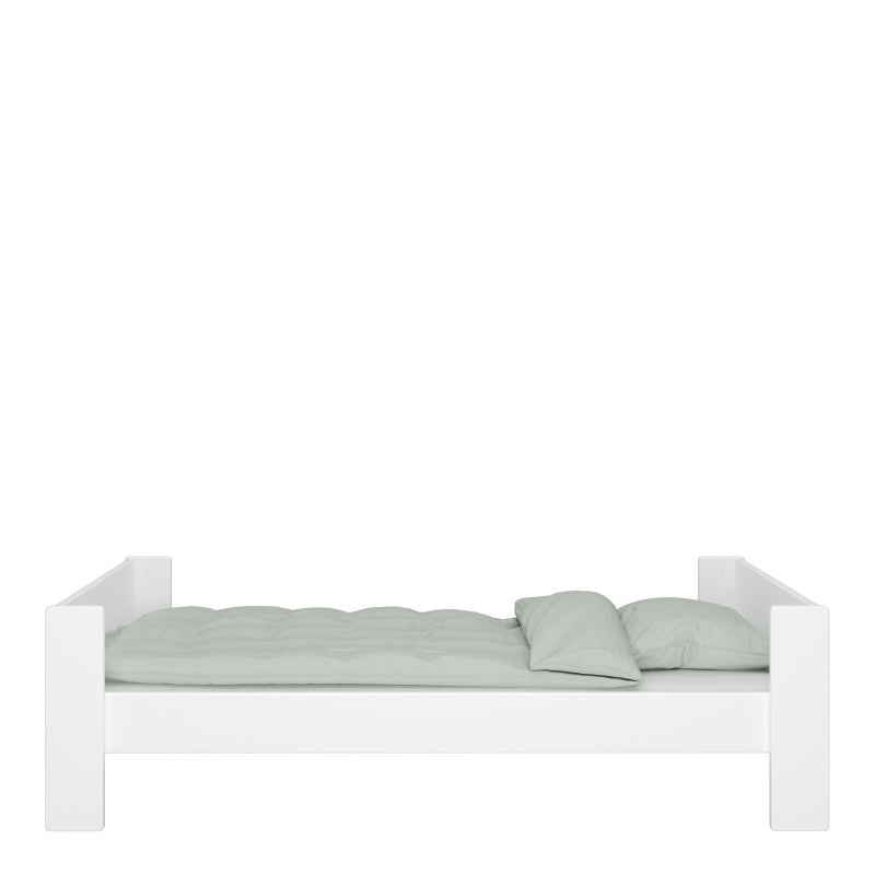Steens For Kids White Solid Wood Single Bed by Lavishway | Wooden Beds