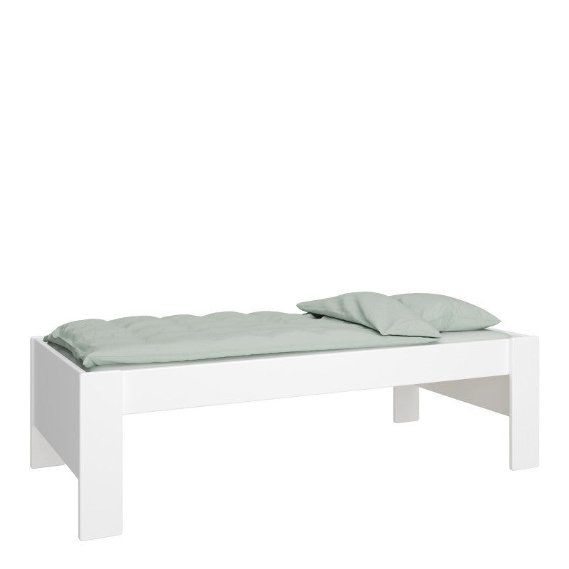 Steens For Kids White Solid Wood Single Bed by Lavishway | Wooden Beds
