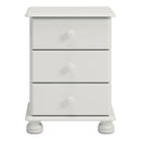 Richmond Off White 3 Drawer Bedside Table by Lavishway | Bedside Tables
