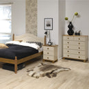 Richmond Cream & Pine 3 Drawer Bedside Table by Lavishway | Bedside Tables