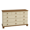 Richmond Solid Pine & Cream 9 Drawer Chest by Lavishway | Chest Of Drawer