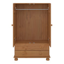 Richmond Solid Pine 2 Door 2 Drawer Wardrobe by Lavishway | Wardrobe