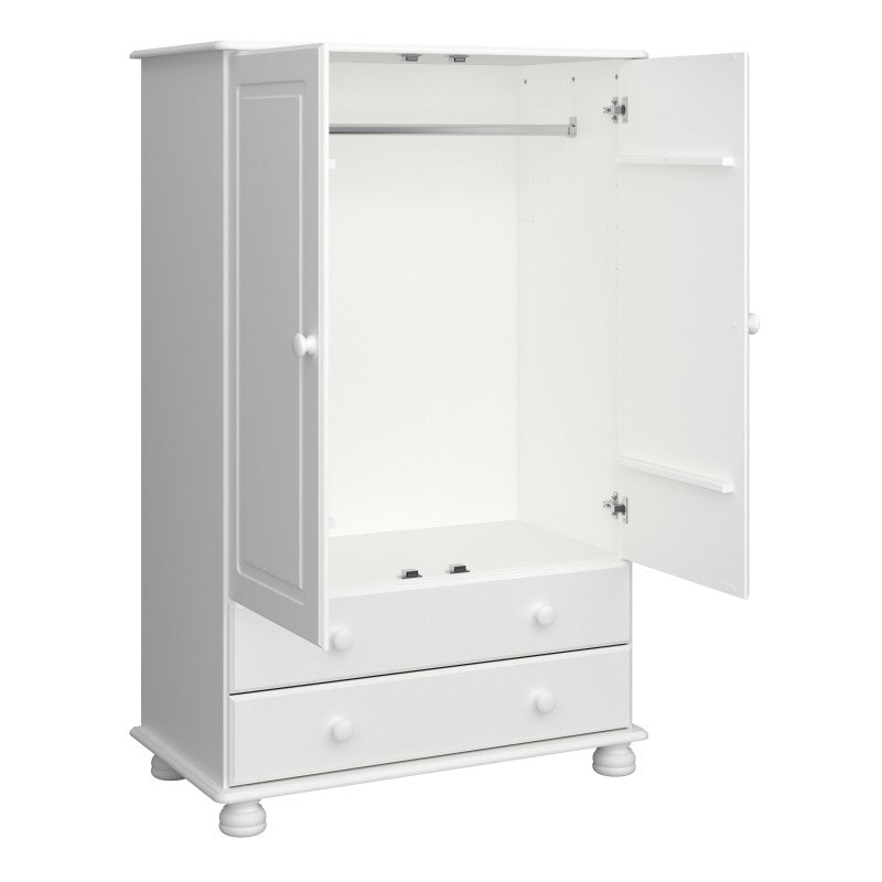 Richmond Off White 2 Door & 2 Drawer Wardrobe by Lavishway | Wardrobe
