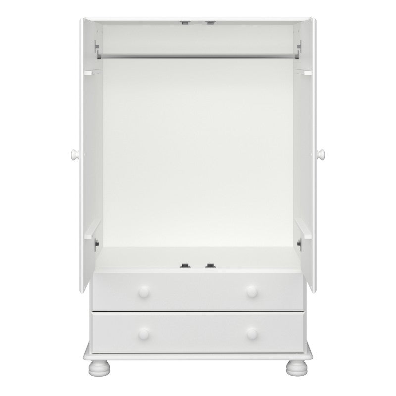 Richmond Off White 2 Door & 2 Drawer Wardrobe by Lavishway | Wardrobe