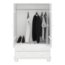 Richmond Off White 2 Door & 2 Drawer Wardrobe by Lavishway | Wardrobe