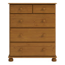 Richmond Antique Pine 2 Over 3 Drawer Chest by Lavishway | Chest Of Drawers