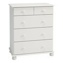 Richmond Off White 2 Over 3 Deep Drawer Chest by Lavishway | Chest Of Drawers
