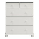 Richmond Off White 2 Over 3 Deep Drawer Chest by Lavishway | Chest Of Drawers