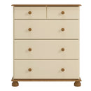 Richmond Cream 2 Over 3 Deep Drawer Chest by Lavishway | Chest Of Drawers