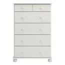 Richmond Off White 2 Over 4 Deep Drawer Chest by Lavishway | Chest Of Drawers
