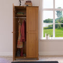Richmond Tall Solid Pine 2 Doors Wardrobe by Lavishway | Wardrobe