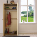 Richmond Tall Cream & Pine 2 Doors Wardrobe by Lavishway | Wardrobe