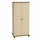 Richmond Tall Cream & Pine 2 Doors Wardrobe by Lavishway | Wardrobe