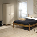 Richmond Tall Cream & Pine 2 Doors Wardrobe by Lavishway | Wardrobe