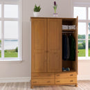Richmond Solid Pine 3 Door 4 Drawer Wardrobe by Lavishway | Wardrobe