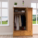 Richmond Solid Pine 3 Door 4 Drawer Wardrobe by Lavishway | Wardrobe