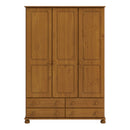 Richmond Solid Pine 3 Door 4 Drawer Wardrobe by Lavishway | Wardrobe