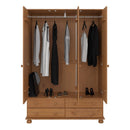 Richmond Solid Pine 3 Door 4 Drawer Wardrobe by Lavishway | Wardrobe