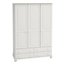 Richmond Off White 3 Door & 4 Drawer Wardrobe by Lavishway | Wardrobe