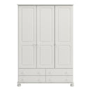 Richmond Off White 3 Door & 4 Drawer Wardrobe by Lavishway | Wardrobe