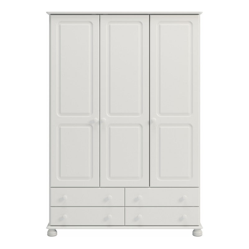 Richmond Off White 3 Door & 4 Drawer Wardrobe by Lavishway | Wardrobe