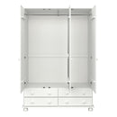 Richmond Off White 3 Door & 4 Drawer Wardrobe by Lavishway | Wardrobe