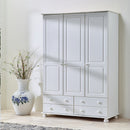 Richmond Off White 3 Door & 4 Drawer Wardrobe by Lavishway | Wardrobe