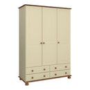 Richmond Cream 3 Door & 4 Drawer Wardrobe by Lavishway | Wardrobe