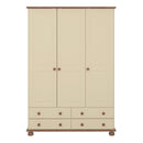 Richmond Cream 3 Door & 4 Drawer Wardrobe by Lavishway | Wardrobe