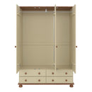 Richmond Cream 3 Door & 4 Drawer Wardrobe by Lavishway | Wardrobe