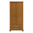 Richmond Solid Pine 2 Door 2 Drawer Wardrobe by Lavishway | Wardrobe