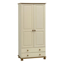 Richmond Cream 2 Door 2 Drawer Wardrobe by Lavishway | Wardrobe