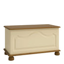 Richmond Cream & Pine Ottoman Blanket Box by Lavishway | Benches & Storage Benches