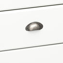 Nola White & Wood Top 5 Drawers Narrow Chest by Lavishway | Chest Of Drawers