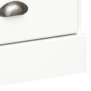 Nola White & Wood Top 5 Drawers Narrow Chest by Lavishway | Chest Of Drawers