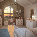 Nola White & Wood Top 2 Over 4 Drawer Chest by Lavishway | Chest Of Drawers