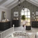 Nola Black & Wood Top 3 Over 6 Drawer Chest by Lavishway | Chest Of Drawers