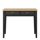 Nola Black & Wood Top 2 Drawer Console Table by Lavishway | Hallway Console Table