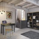 Nola Black & Wood Top 2 Drawer Console Table by Lavishway | Hallway Console Table