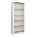 Nola White & Pine Wood top 4 Shelf Bookcase by Lavishway | Bookcases & Shelves