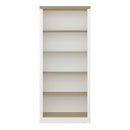Nola White & Pine Wood top 4 Shelf Bookcase by Lavishway | Bookcases & Shelves