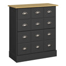 Nola Black & Pine Wood Top Shoe Cabinet by Lavishway | Shoe Cabinets