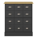 Nola Black & Pine Wood Top Shoe Cabinet by Lavishway | Shoe Cabinets