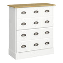 Nola White & Pine Wood Top Shoe Cabinet by Lavishway | Shoe Cabinets