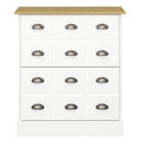 Nola White & Pine Wood Top Shoe Cabinet by Lavishway | Shoe Cabinets