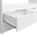 Alba White 6 Drawers Wooden Single Bed by Lavishway | Wooden Beds