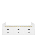 Alba White 6 Drawers Wooden Single Bed by Lavishway | Wooden Beds