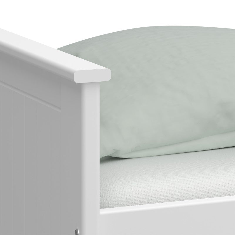 Alba White 6 Drawers Wooden Single Bed by Lavishway | Wooden Beds
