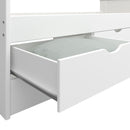 Alba White 6 Drawers Wooden Single Bed by Lavishway | Wooden Beds